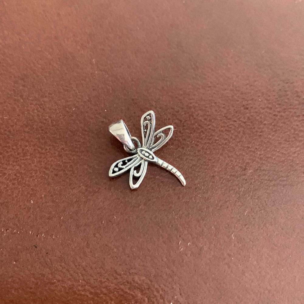 Delicate silver dragonfly pendant. Excellent condition.